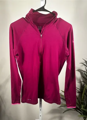 N276. Nike Dri-FIT Magenta Half-Zip Running Top thumbnail 1