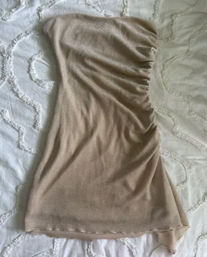 Princess Polly Gold Sparkle Strapless Dress thumbnail 1