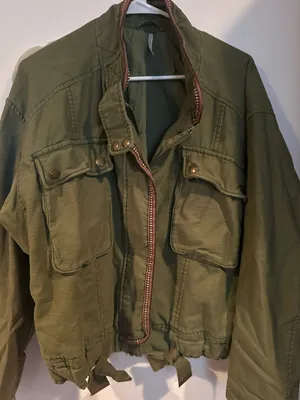 Free People Flight Line Women's Size S Olive Green Embroidered Bomber Jacket thumbnail 6