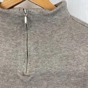 Tahari Gray Knit Mock Turtleneck Half Length Sleeve Knit Sweater S thumbnail 5