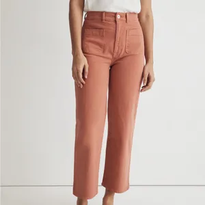 MADEWELL Emmett 2.0 Wide-Leg‎ Crop Pants in Dried Rose size 25 thumbnail 2