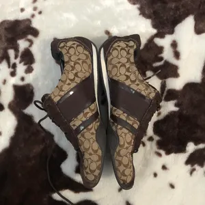 Vintage Y2K Coach Remonna Brown Signature Logo Sneakers Trainers Lace Up Suede 7200086/K14 thumbnail 4