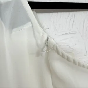 Hello Molly Not Fair On Me White One Shoulder Mini Dress Womens 6 Ruched Ruffled thumbnail 12