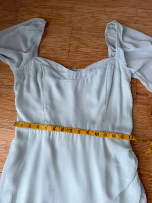 Abercrombie Sage Green Long Sleeve Midi Dress Medium Tall thumbnail 8