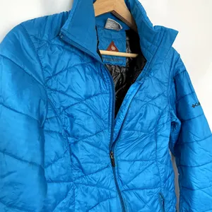 Columbia blue puffer coat omni-heat thermal comfort women's size small‎ winter thumbnail 6