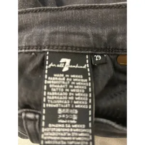 Seven For All Mankind Black Denim Cropped Flare Hi-Waist Jean 29 Preppy Casual thumbnail 11
