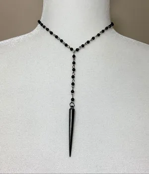 Spike Rosary Chocker Punk Goth Necklace New TBM thumbnail 11