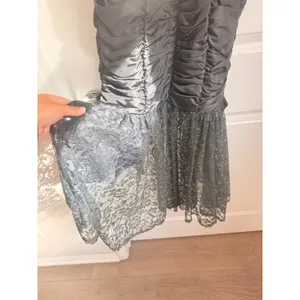 Vintage ‘80s Gunne Sax Goth Prom‎ Dress Fishtail Hem Rare HTF Dark Martitia thumbnail 7