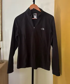 The North Face Women’s TKA 100 Quarter Zip Fleece Long Sleeve Top Black Large‎ thumbnail 1