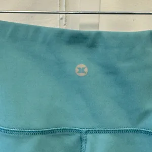 RBX Teal Blue High Waisted Activewear 7/8 Cropped Leggings with Pockets Small thumbnail 7