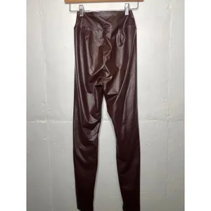 NEW Offline by Aerie SMALL Real Luxe Faux Leather High Waist Legging Dark Brown thumbnail 7