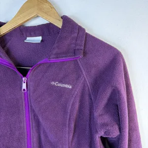 Columbia Sportswear Women's Medium Full Zip Purple Fleece Jacket thumbnail 3