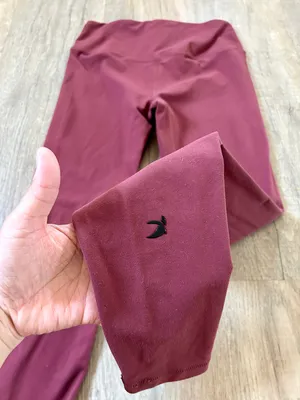 Glyder burgundy leggings sport bra set size S. thumbnail 8