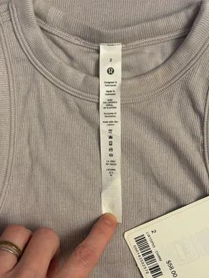 NWT Lululemon Hold Tight Tank Top Chrome Grey Size 2 Ribbed Crewneck thumbnail 5