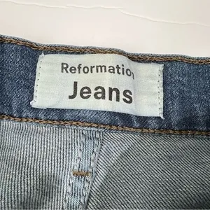 Reformation High & Skinny Jeans Havana Wash High Rise Blue‎ Denim Size 24 thumbnail 10