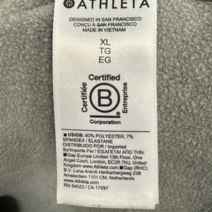 Athleta Forever Fleece 1/2 Zip Hoodie XL 825011-01 Relaxed Fit Heather Gray thumbnail 10