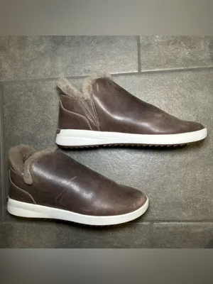 Olukai Malua Hulu Brown Leather Fur Lined Slip On Boots Women’s Shoe Size 8.5 thumbnail 6
