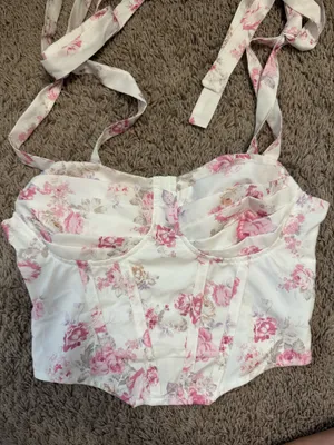 ZARA Ditsy Floral Spring/Summer Top thumbnail 1