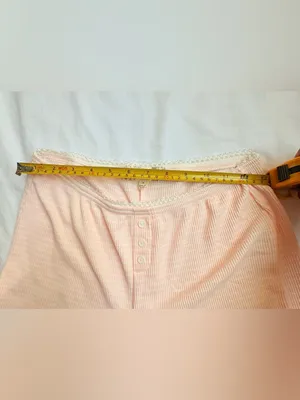 Pink Republic Y2K Pink Ribbed Flare Pajama Lounge Pants M thumbnail 7