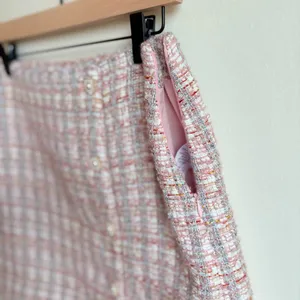 House Of Harlow 1960 NEW Women’s Tweed Pixie Dust Plaid Pink Mini Skirt Size S thumbnail 8
