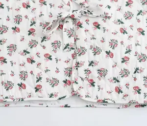 Floral Sleeveless Vest - White and Pink thumbnail 3