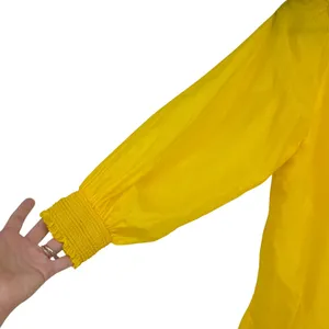 Alice + Olivia Dress Womens S Yellow Silk Cotton Tie Back Mini‎ Boho Luxury thumbnail 3