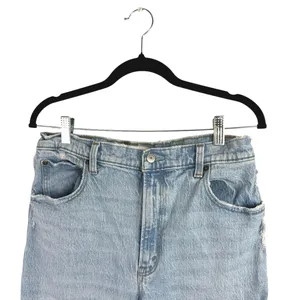 Abercrombie & Fitch 90's Straight Women's Blue Ultra High Rise Denim Jeans Sz 31 thumbnail 3