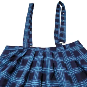Plaid Skirt Size Large 34" Waist Pleated Suspender Skirt Punk Grunge Schoolgirl Skirt thumbnail 2