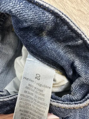 American Eagle Outfitters Distressed Dark Wash Denim Shorts - Blue Size 2 thumbnail 3