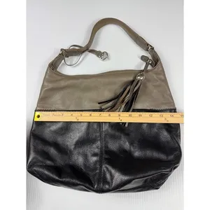 Brighton Shoulder Bag Hobo Two Tone Leather Tassel‎ Charm Designer Purse thumbnail 6