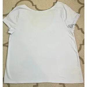 GAP Boatneck Open Back T-Shirt Serene Blue Scoop Back Short Sleeve Top XL thumbnail 3