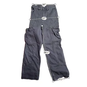 Billabong Gray Cargo Pants Wide Leg Utility Trousers‎ Womens Size 24 Charcoal thumbnail 4