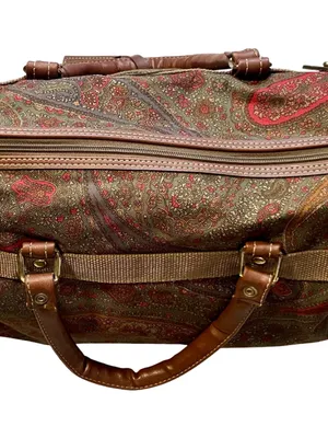 Vintage Diane Von Furstenberg Paisley Tapestry Weekender Overnight Duffel Bag thumbnail 12