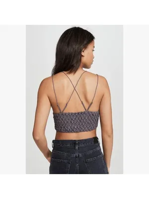 Free People Adela Bralette Dark Grey Lace Size Small NWT thumbnail 3