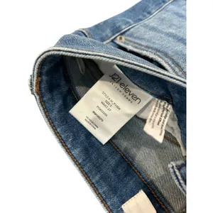J21 Eleven Risen Boutique Jeans Womens 5/27 Medium Wash High Rise Flare Raw Hem thumbnail 3