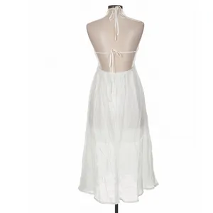 Hello Molly White Soft Breeze Maxi Dress Cut Out Slit Size 8 Boho Vacation thumbnail 8