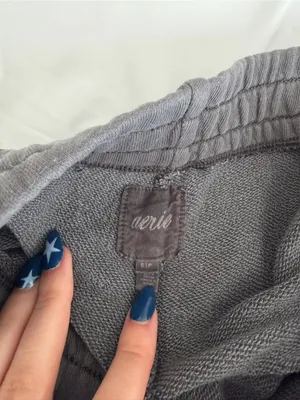 aerie Black Elastic-Waist Athletic Shorts thumbnail 3