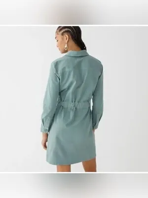 J Crew Long-sleeve zip-front chino dress size 10 thumbnail 3