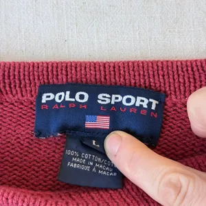 Polo Sport Ralph Lauren Vintage Boat Neck Knit Sweater Womens Large (Runs small) thumbnail 4