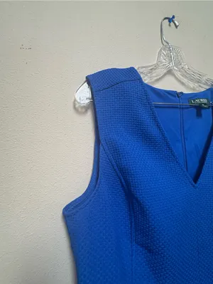NWT Lauren Ralph Lauren 14 Sapphire Blue Corporate Chic Sheath Dress thumbnail 6