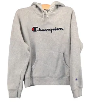 NWT Champion Reverse Weave Womens Pullover Hoodie Gray Small Embroidered‎ Logo thumbnail 1