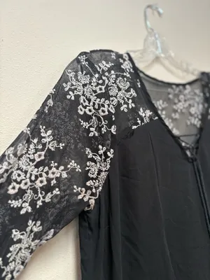 Maurices Whimsigoth Black Lace Tunic Dress L Witchy Boho Romantic thumbnail 3