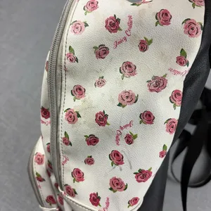 Juicy Couture Backpack White Pink Rose Floral Multi Zip Coquette Y2K Style thumbnail 11