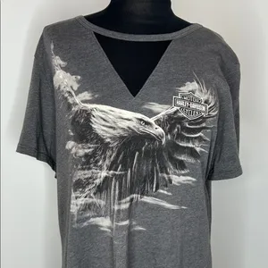 Harley-Davidson Women’s 2X Mesh Front Tee – Cool Gray thumbnail 2