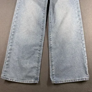 Old Navy Extra High-Rise Sky-Hi Wide Leg Jeans Womens 0 Blue Light Stretch Denim thumbnail 2