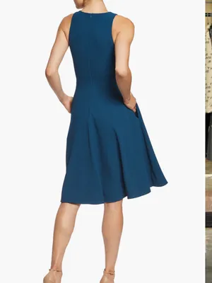 Dress the‎ Population Catalina Deep Teal High-Low Fit-and-Flare Dress M thumbnail 2