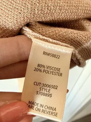 Max Studio London Striped Knit Sweater Taupe Ivory Size M thumbnail 4