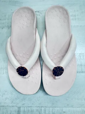 Vionic Soft Foam Thong Sandals with Decorative Medallion - Light Pink thumbnail 2