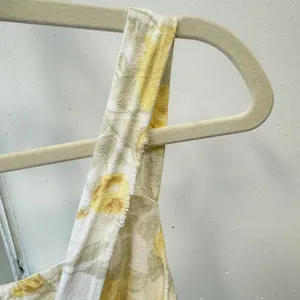 Monteau Los Angeles Yellow Floral Linen Blend Midi Dress 502443-3 Small Sundress thumbnail 9