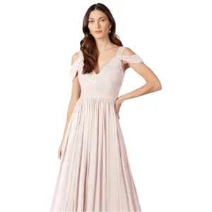Azazie Calla Bridesmaid Formal Dress in Pale Pink Size 2 thumbnail 3